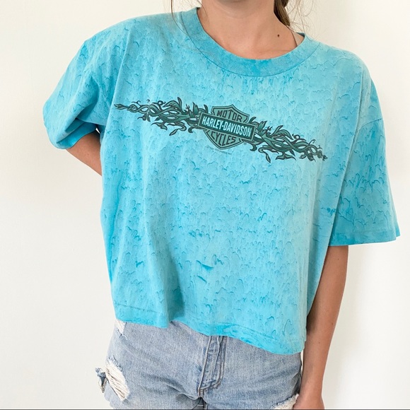 Harley-Davidson Tops - Vintage 1994 Harley Davidson Tie Dye Crop Top